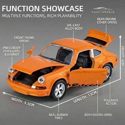 1:36 Porsche 911 Carrera 1974 Diecast Model Car_img_1
