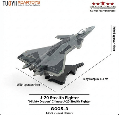 XCARTOYS 1/200 Scale J-20 Stealth Fighter Mighty Dragon_img_2