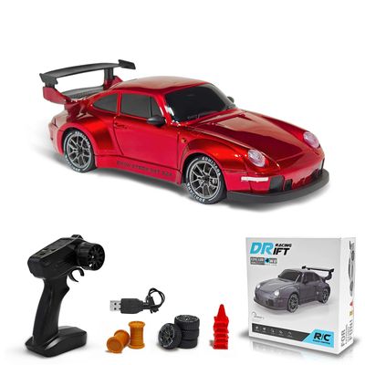 Porsche 993 911 RWB 4WD RC Drift Car With Tires & Traffic Cones_img_3