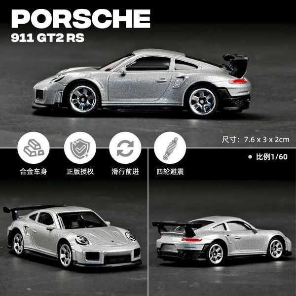 CCA 1:64 Porsche 911 GT2 RS Diecast Model Car Blister Pack