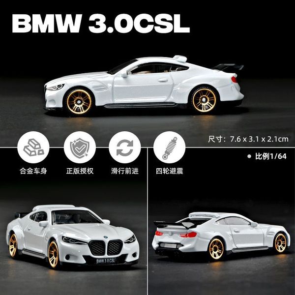 CCA 1:64 BMW CSL 3.0 Diecast Model Car Blister Pack