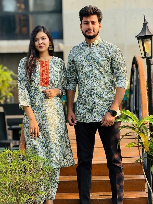 Premium Shirt Three Piece Couple Set - Image 15