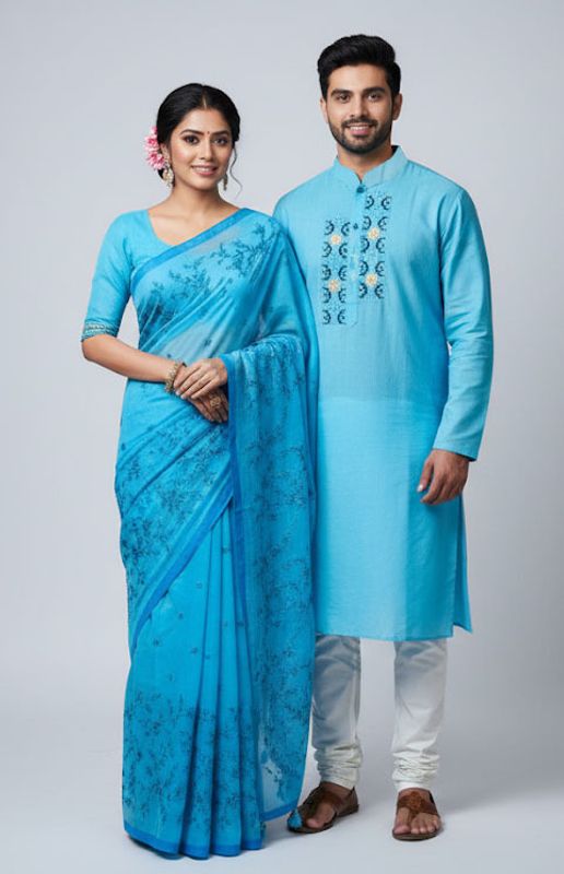 Premium Sharee Panjabi Couple Dress - Image 6