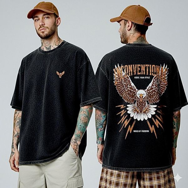 Premium Acid Wash Drop Shoulder TShirt - Image 2