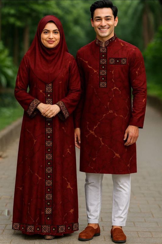 Eid Special Couple Panjabi Borka Combo - Image 1
