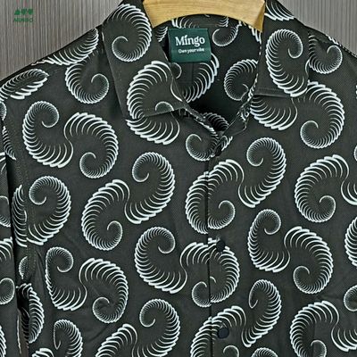 Olive Printed - Full Sleeve Shirt_img_1