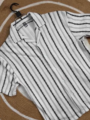 White Textured Ripple(Chineese Popcorn) - Cuban Half Sleeve_img_1