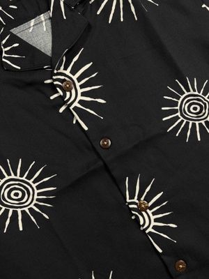 Eclipse Sunburst(Cotton)- Printed Cuban Half Sleeve_img_2