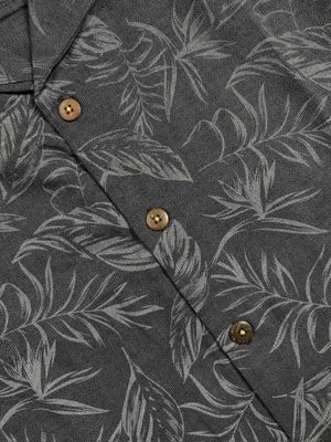 Charcoal Ash(AC Cotton) - Printed Cuban Half Sleeve_img_2