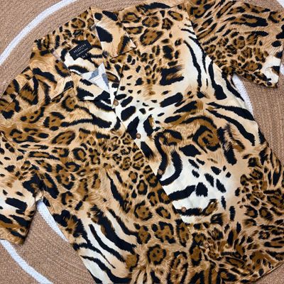 Tiger Print - Dropshoulder Boxy Fit Cuban Shirt_img_1