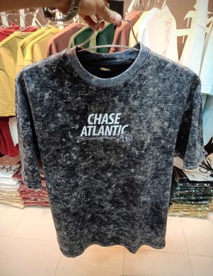 Acid washed Oversized tee- BLACK