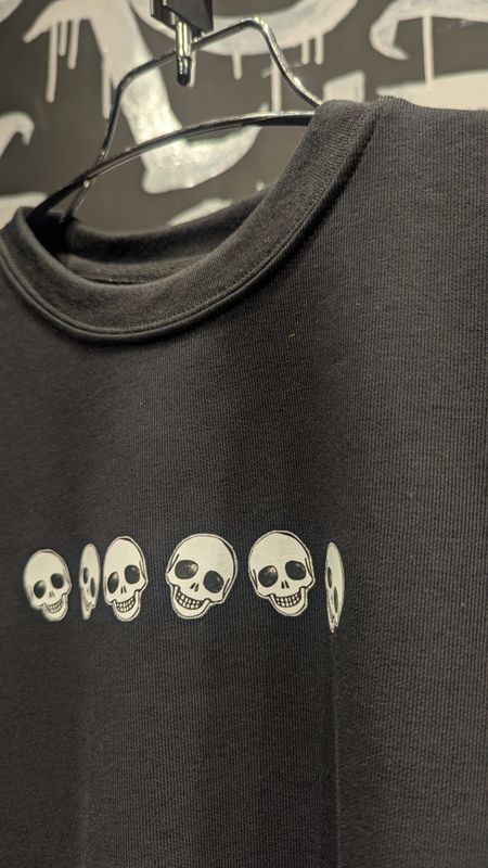 Skull Parade// Unisex // BLACK Oversized tee - Image 1