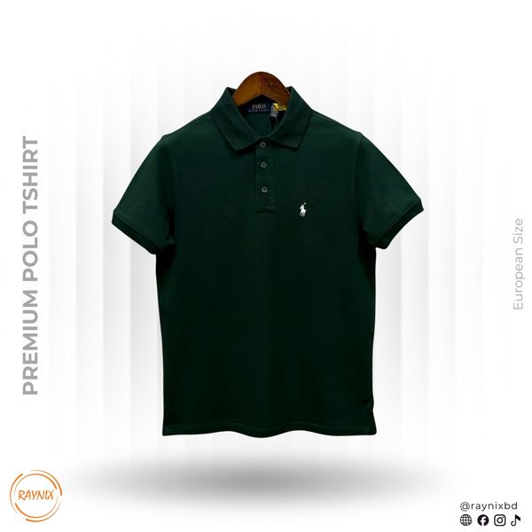Ralph Polo Premium Cotton Pique Polo Shirt - Forest Green