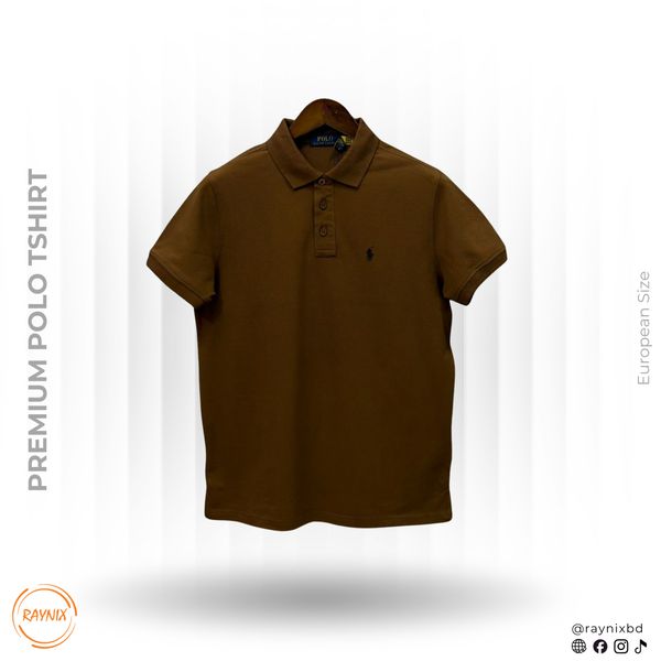 Ralph Polo Premium Cotton Pique Polo Shirt - Coffee Brown
