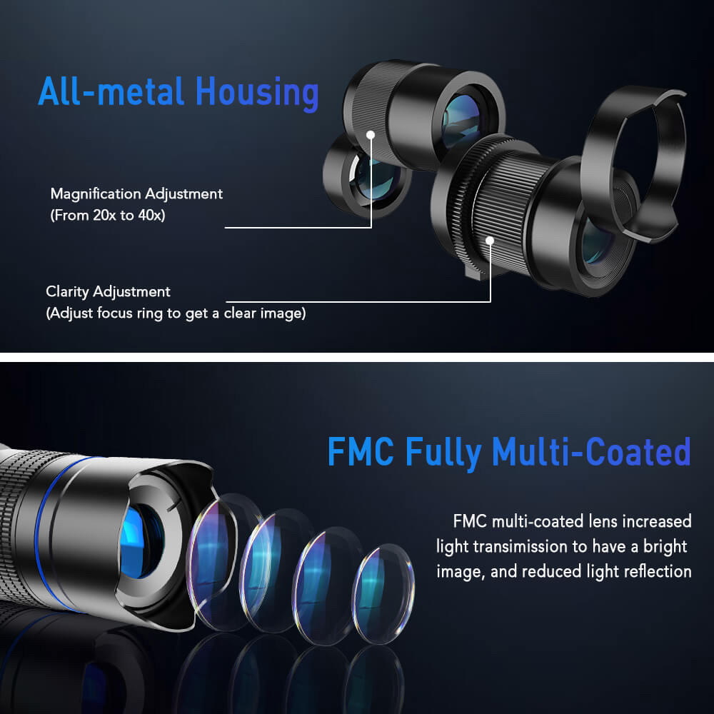 Apexel HD 20-40X Zoom Lens with Tripod Telephoto Mobile Phone Lens_img_6