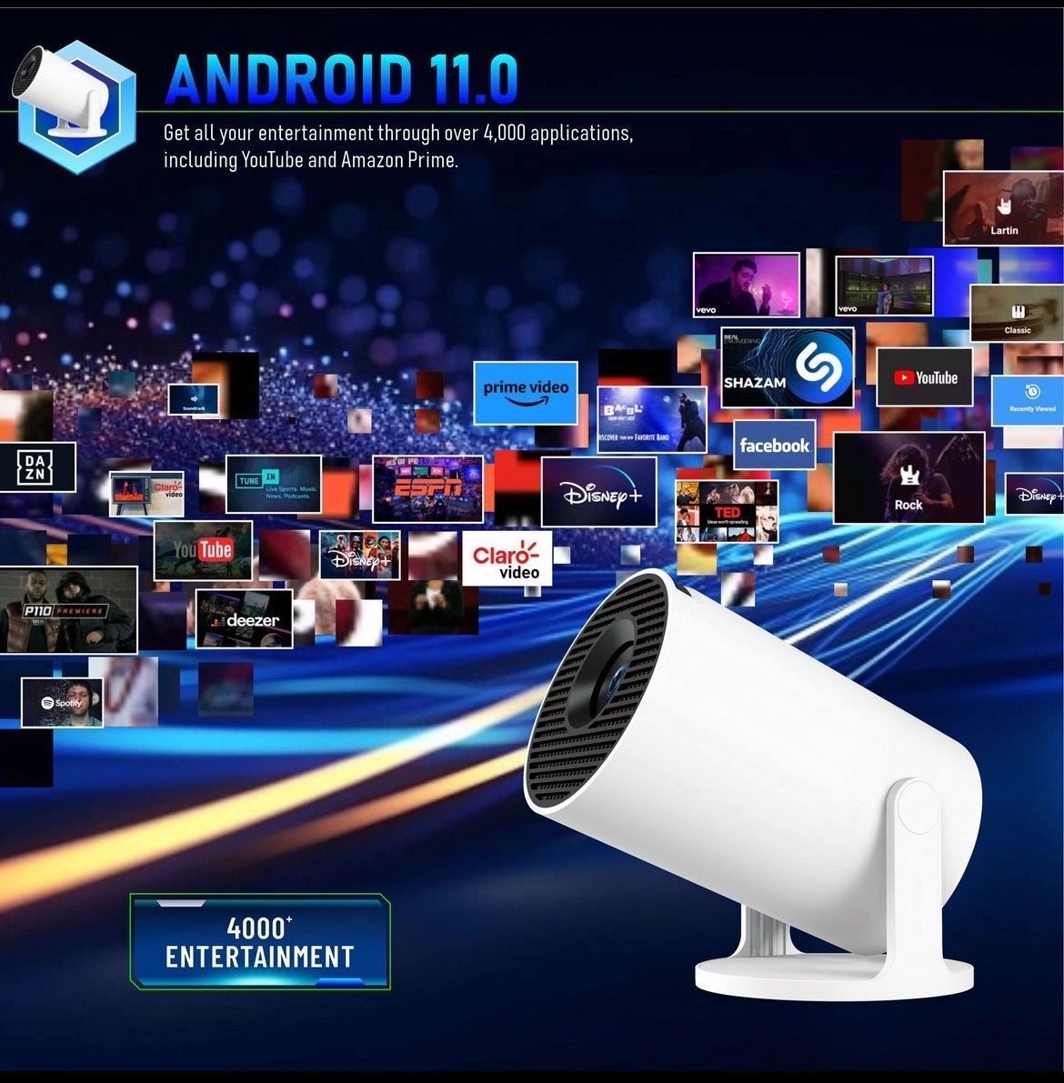 HY300 Smart Android Projector (WiFi + Bluetooth)_img_1