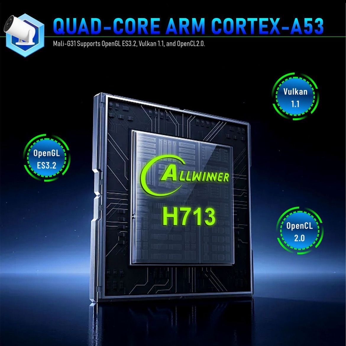 HY300 Smart Android Projector (WiFi + Bluetooth)_img_2