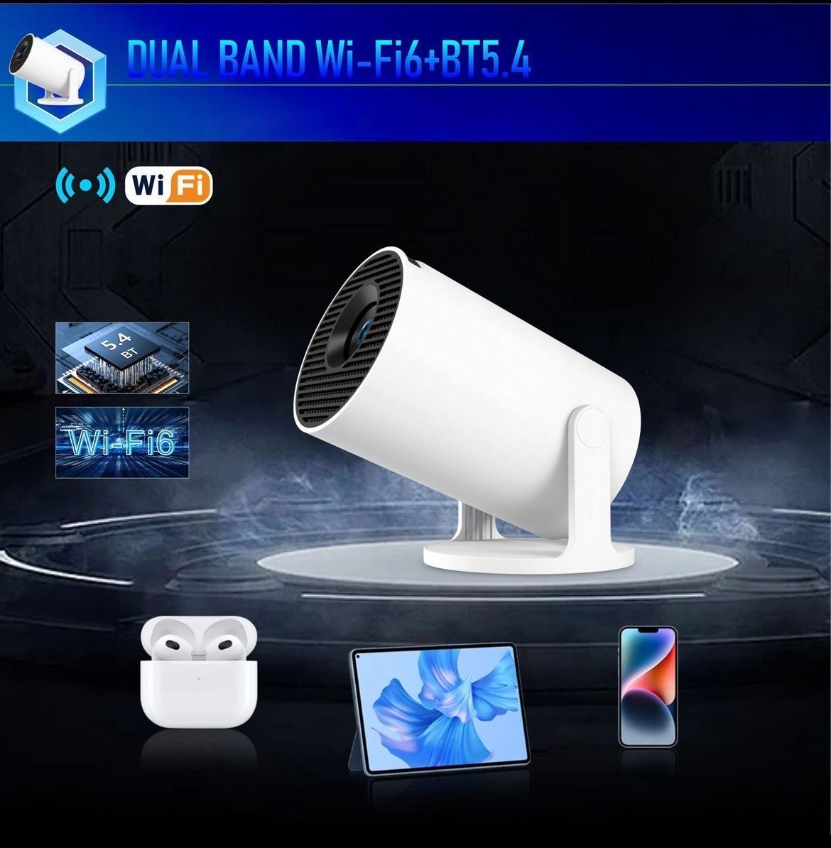 HY300 Smart Android Projector (WiFi + Bluetooth)_img_3