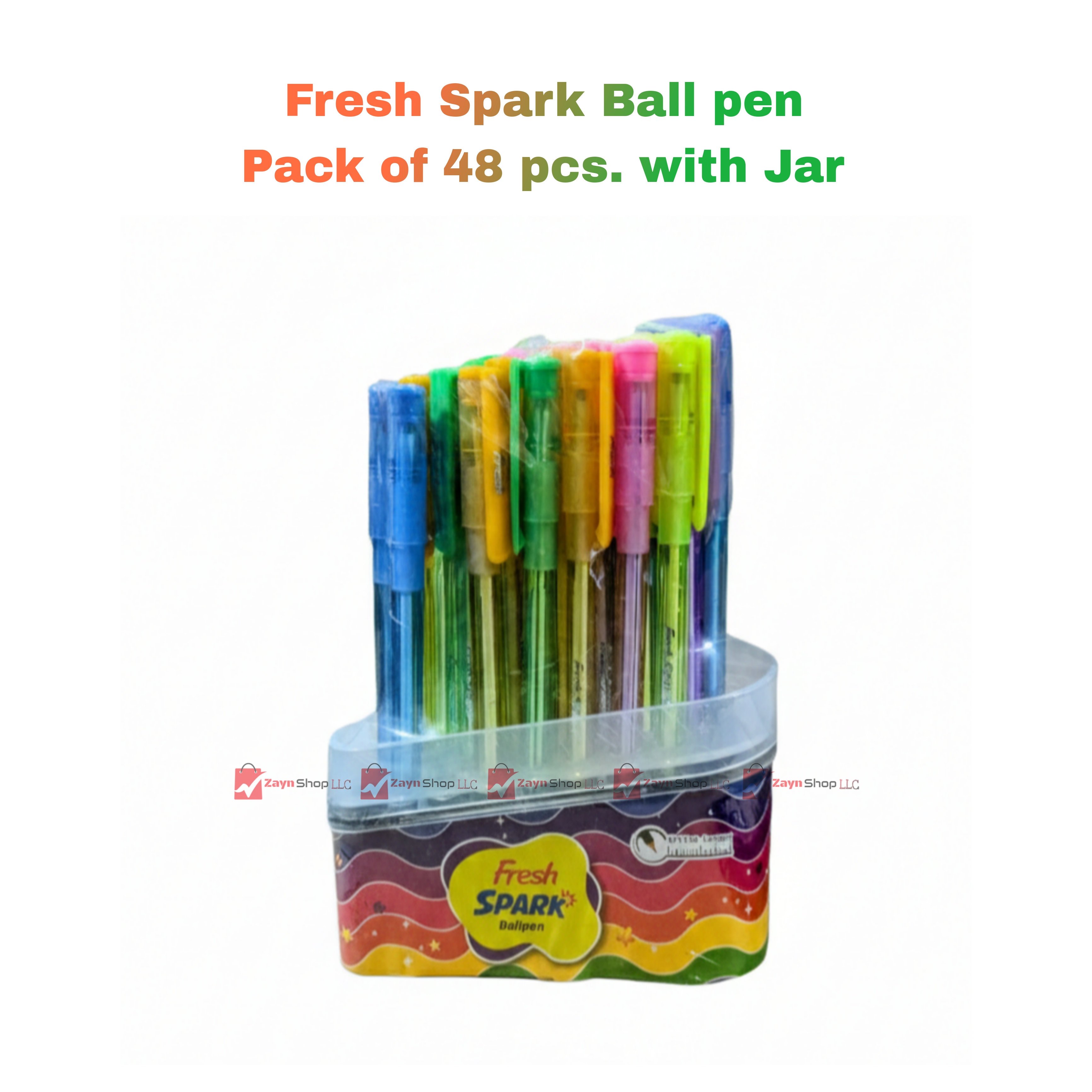Fresh Spark Ball pen Pack of 48 pcs with Jar_img_0