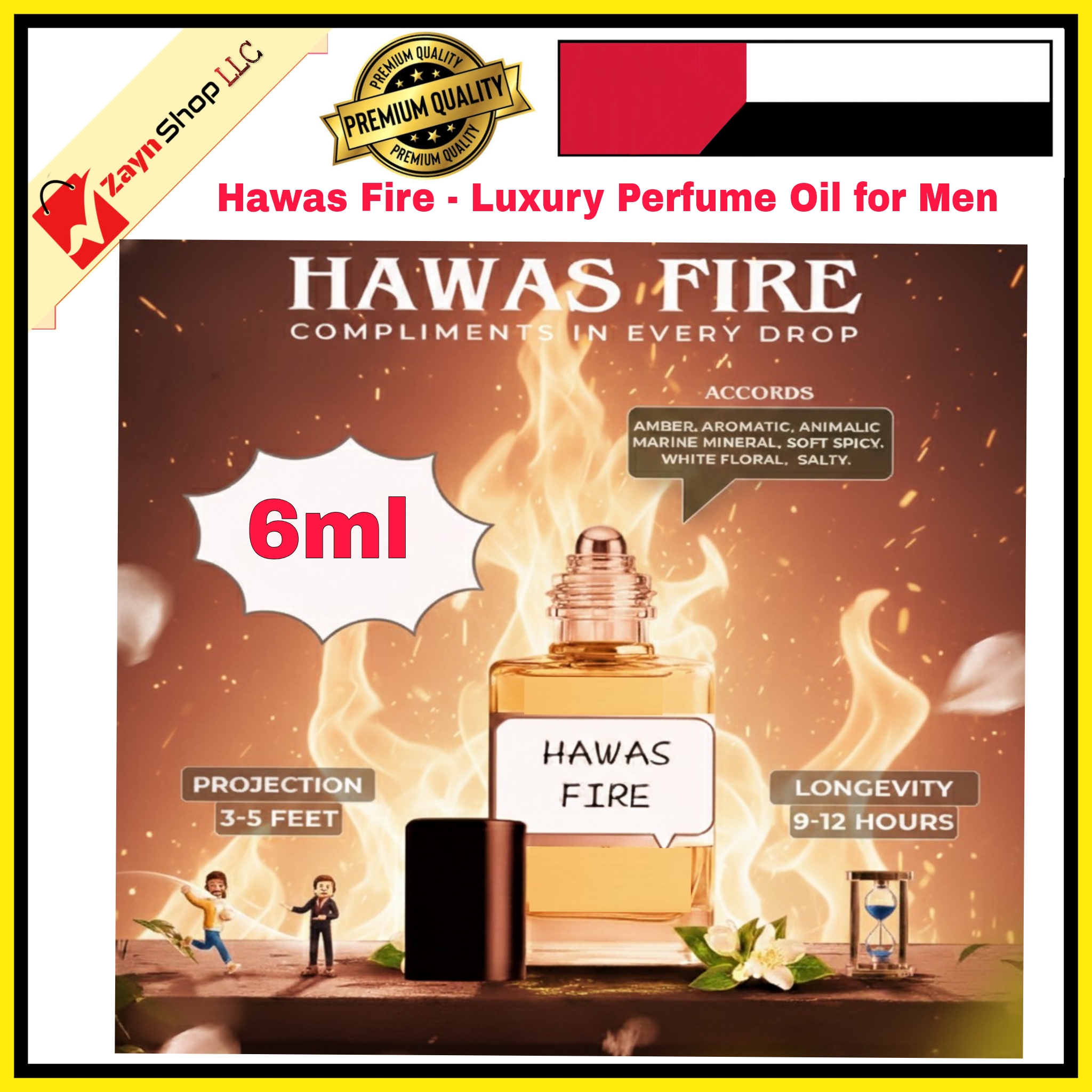 Hawas Fire attar - Luxury Perfume Oil attar Premium for Men 3ml or 6ml– Strong, Long Lasting, Arabic Fragrance – Ideal for Office, Date & Special Occasions_img_1
