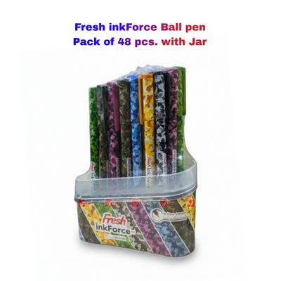 Fresh inkForce Ball pen Pack of 48 pcs with Jar or 12pcs_img_0