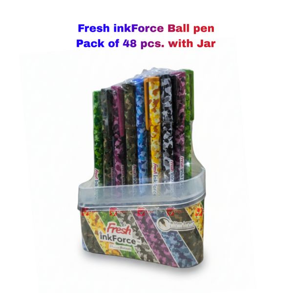 Fresh inkForce Ball pen Pack of 48 pcs with Jar or 12pcs