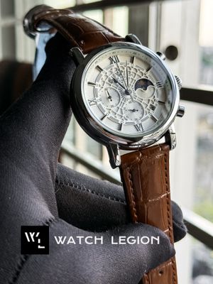 PATEK SPIDER CHRONOGRAPH BROWN BELT WHITE DIAL_img_0