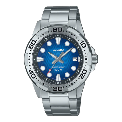 CASIO ENTICER MARINE BLUE DIAL MEN'S WATCH | MTD-140D-2AVDF
