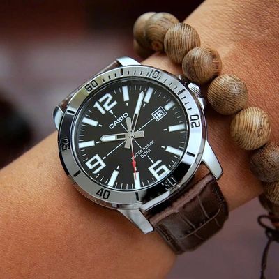 CASIO ENTICER BLACK DIAL MEN'S WATCH| MTP-VDO1L-1BVUDF_img_2