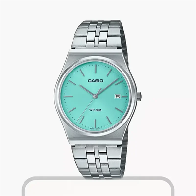 CASIO TIFFANY BLUE 35MM DIAL MEN’S WATCH | MTP-B145D-2A1V
