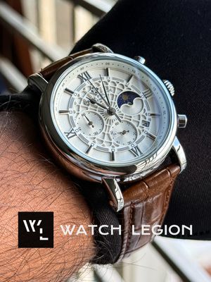 PATEK SPIDER CHRONOGRAPH BROWN BELT WHITE DIAL_img_2