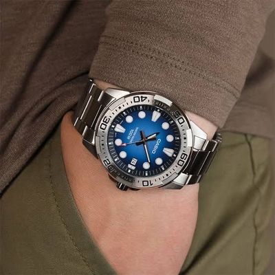 CASIO ENTICER MARINE BLUE DIAL MEN'S WATCH | MTD-140D-2AVDF_img_2