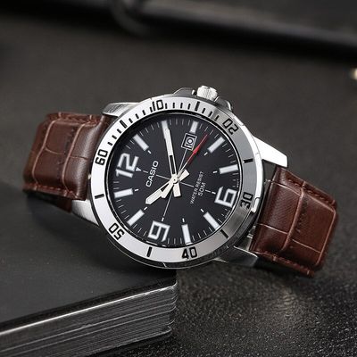 CASIO ENTICER BLACK DIAL MEN'S WATCH| MTP-VDO1L-1BVUDF_img_1