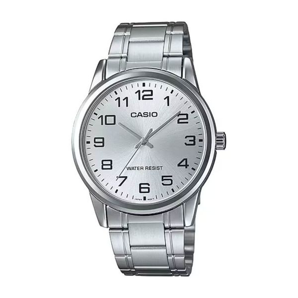 CASIO MEN'S STANDARD EASY READER SILVER DIAL WATCHMTP-VOOTD-7BUDF