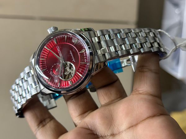 SEIKO PRESAGE OPEN HEART AUTO RED DIAL
