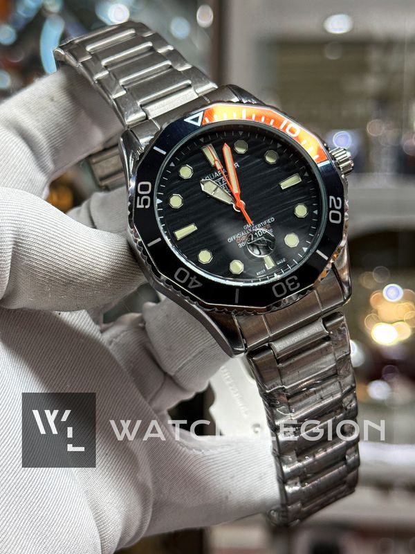 TAG HEUER AQUARACER PROFESSIONAL TWO TONE BEZEL BLACK DIAL SWEEP