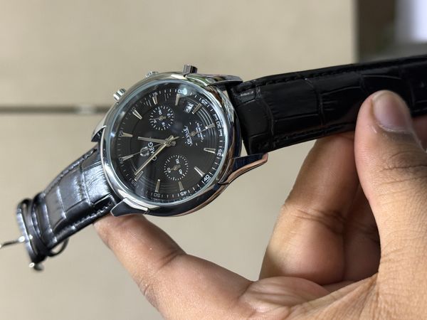 OMEGA DE VILLE CHRONOGRAPH LEATHER BELT BROWN