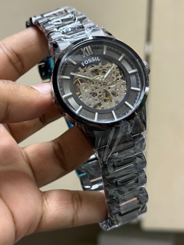 FOSSIL AUTO SKELETON GREY DIAL