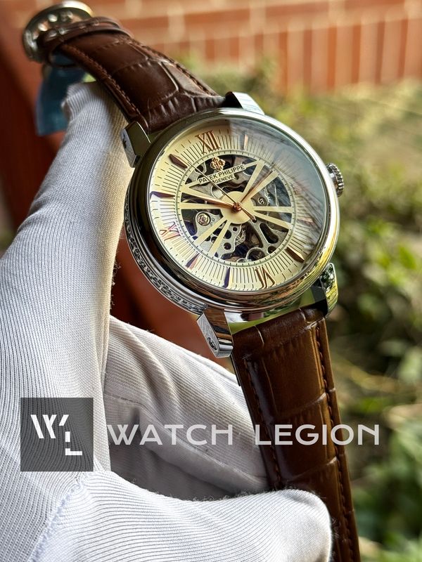 PATEK AUTO BELT CRAFTED CASE BROWN