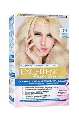 Loreal Excellence Pure Blonde 01 Supreme Lightest Natural Blonde – Triple Care Hair Color_img_0