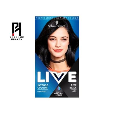 Schwarzkopf LIVE Intense Colour, Long Lasting Permanent Black Hair Dye, With Built-In Vibrancy Serum, Up To 100% Grey Coverage- Deep Black 099_img_3
