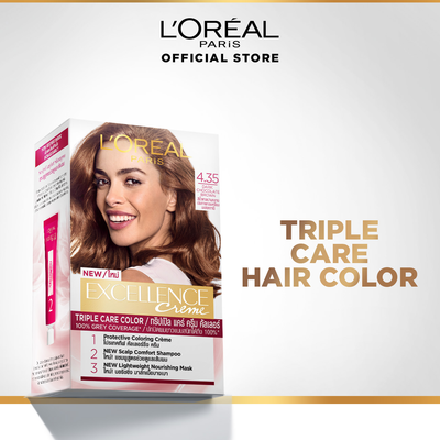 L'Oréal Excellence Crème Permanent Hair Color 4.35 Dark Chocolate Brown_img_2