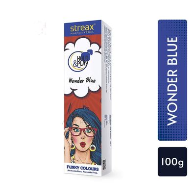 Streax Professional Hold and Play Funky Hair Colour - Wonder Blue_img_3