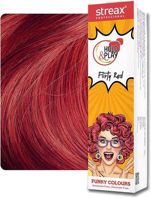 Streax Professional Hold and Play Funky Hair Colour - Flirty Red_img_0