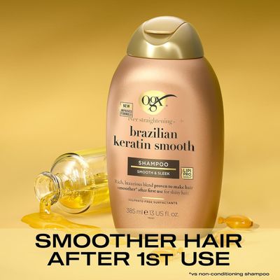 OGX Brazilian Keratin Smooth Shampoo Sulphate Free 385ml_img_0