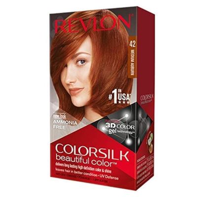 Revlon ColorSilk Beautiful 3D Hair Color - 42 Medium Auburn_img_1