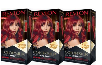 REVLON Buttercream Colorsilk Intense Red 55RR Ammonia Free Permanent Hair Color_img_1