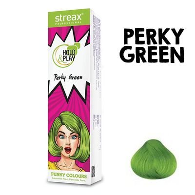 Streax Professional Hold and Play Funky Hair Colour (Perky Green) 100 gmStreax Professional Hold and Play Funky Hair Colour (Perky Green) 100 gm_img_3