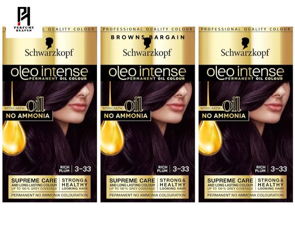 Schwarzkopf Oleo Intense Permanent Oil Colour Dye 3-33 Rich Plum Long Last