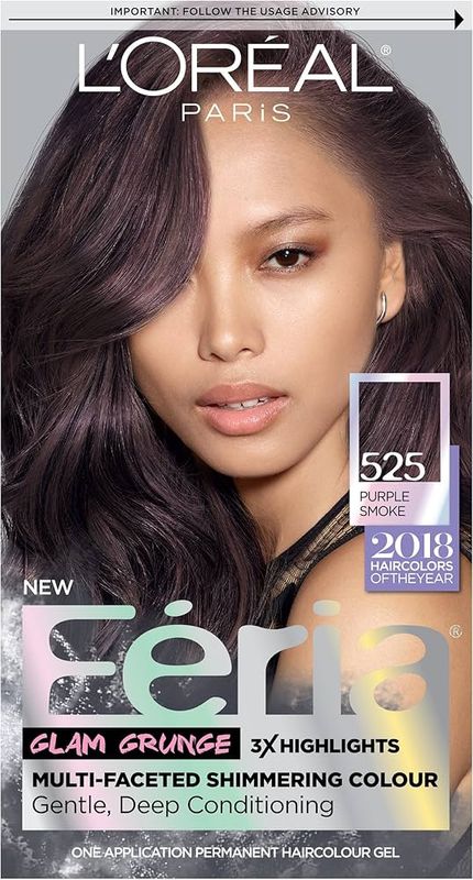 L'Oreal Paris Feria Permanent Hair Color, 525 Purple Smoke
